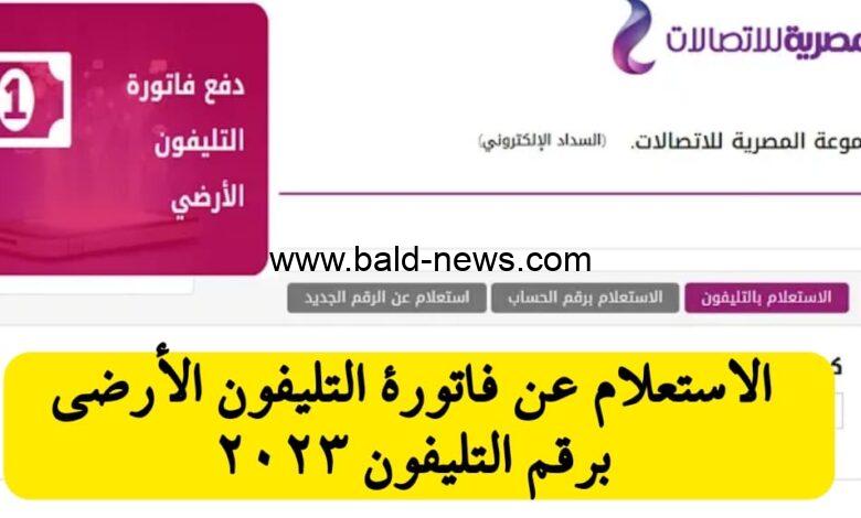سدد بسرعة .. فاتورة التليفون الأرضي أبريل 2023 رابط WE المصرية للاتصالات للاستعلامات