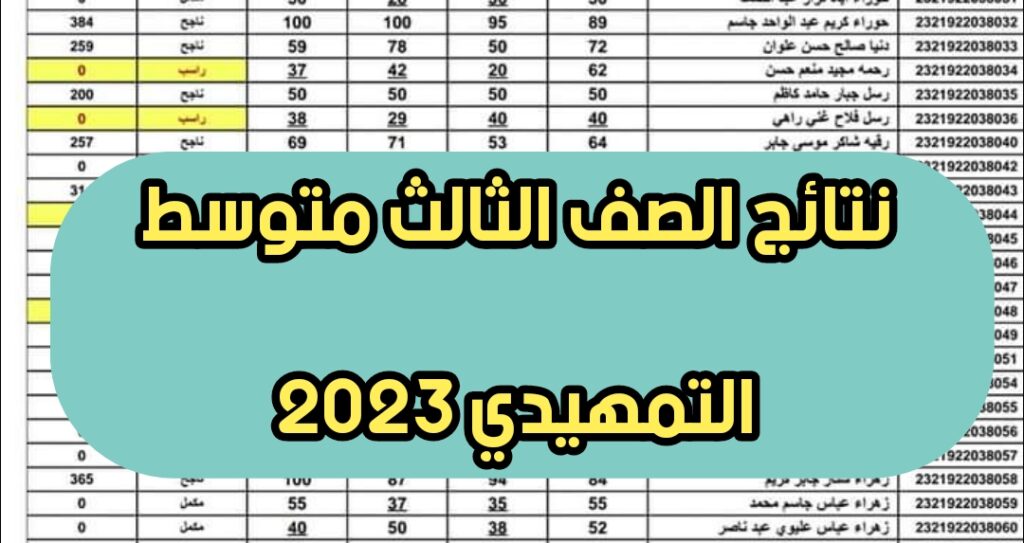 رابط نتائج الثالث متوسط العراق 2023 وزارة التربية والتعليم العراقية