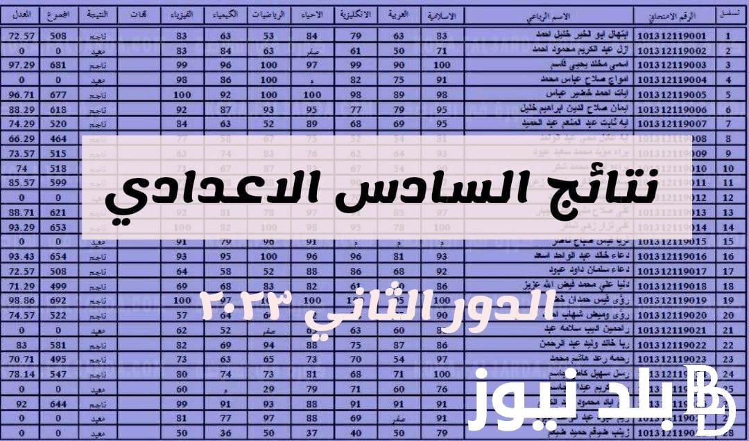 Download نتائج السادس الاعدادي 2023 احيائي دور ثاني بالاسم pdf كافة المحافظات من موقع وزارة التربية العراقية