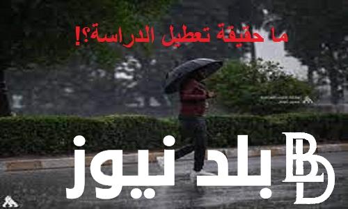 “عاااجل” تعطيل كل المدارس والكليات!! تعطيل الدراسة غداً في مصر نظراً لسوء الأحوال الجوية! هل هذا حقيقة؟ تعرف على التفاصيل