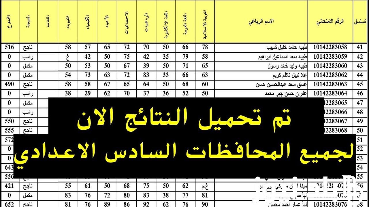 pdf نتائج السادس الاعدادي 2023 بغداد خلال موقع نتائجنا الالكتروني