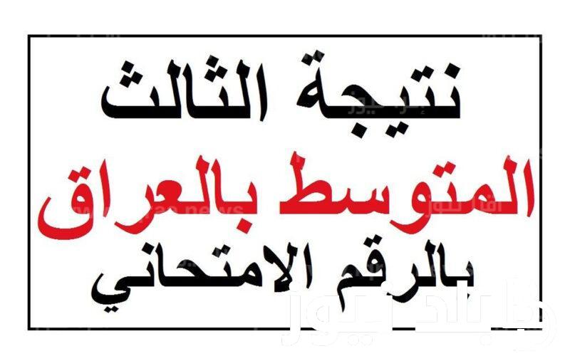 رابط استعلام نتائج الثالث متوسط 2023 بالعراق دور اول وثاني | موعد اعلان نتائج الدور الثالث ثالث متوسط pdf من خلال موقع نتائجنا