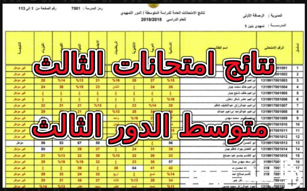 ” من هُنا ” موقع ناجح نتائج الثالث متوسط الدور الثالث 2023 بالرقم الامتحاني عبر results.mlazemna.com