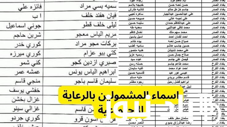 موقع spa.gov.iq اسماء المشمولين بالرعاية الاجتماعية 2023 معرفة اسماء الوجبة السابعة pdf عبر لينك مظلتي