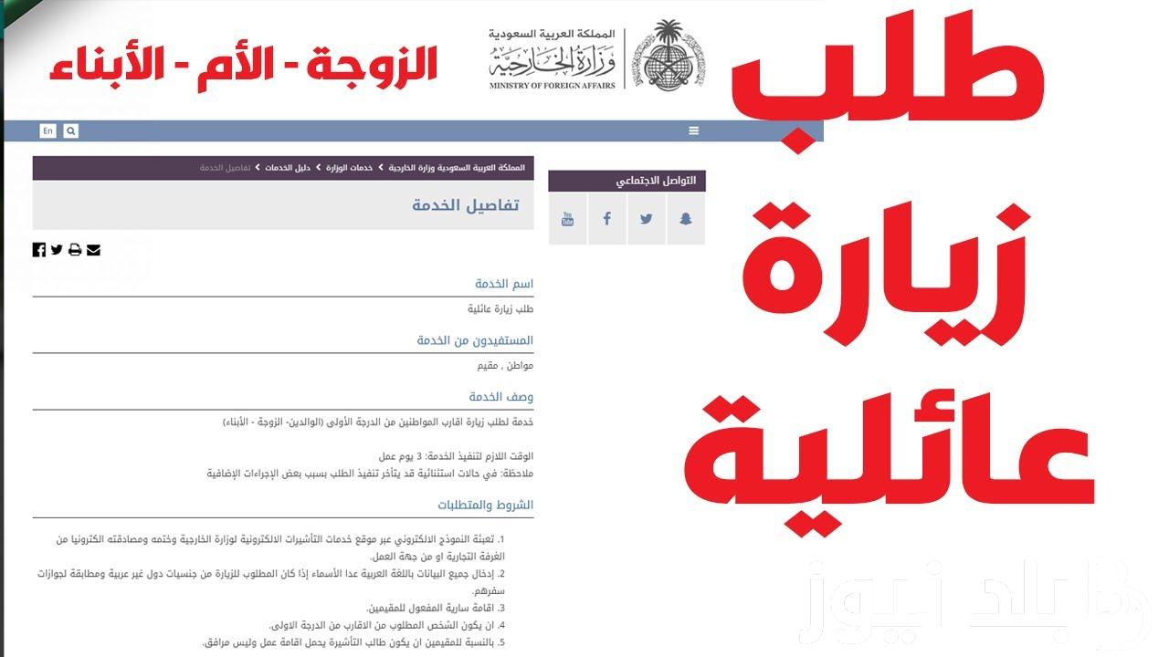 مُتاح الآن.. تقديم طلب زيارة عائلية برقم الطلب 2023 من خلال منصة خدمة التأشيرات الإلكترونية visa.mofa.gov.sa