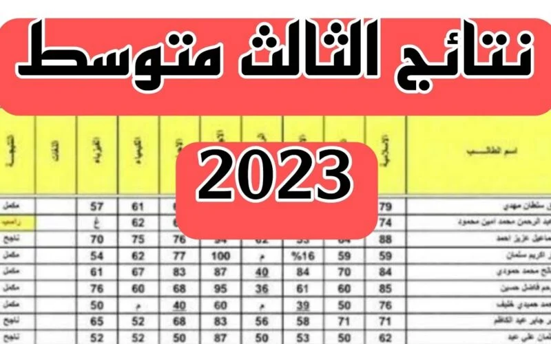 “تنزيل pdf” … رابط نتائج الصف الثالث المتوسط الدور الثالث 2023 موقع نتائجنا وزارة التربية العراقية بالرقم الامتحاني كل المحافظات Now