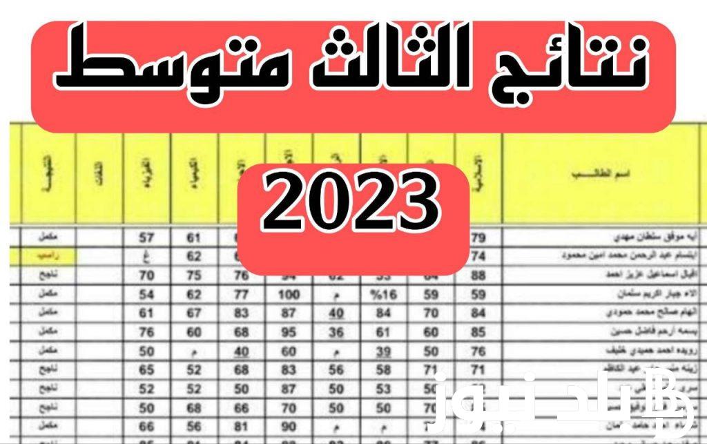 عاجل: التربية تُعلن نتائج الثالث متوسط الدور الثالث 2023 pdf موقع نتائجنا برابط مباشر وسريع