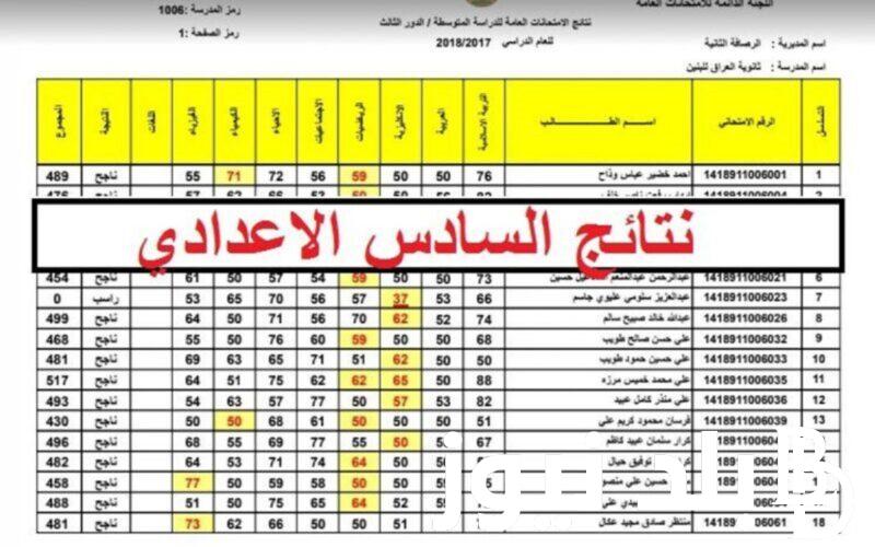 استعلم عن نتائج السادس الاعدادي 2023 احيائي بالاسم عبر موقع وزارة التربية العراقي