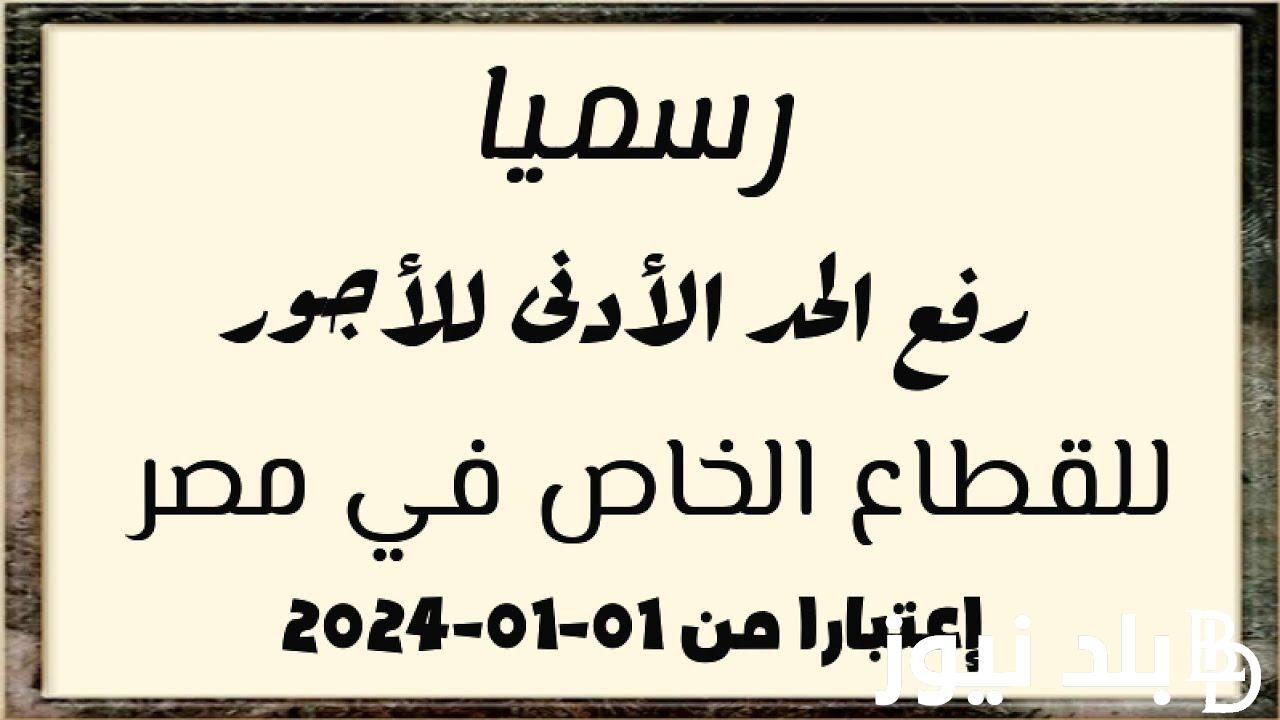 “بشرة خير” رفع الحد الادنى للاجور القطاع الخاص في مصر والعلاوة الدورية السنوية.. اعرف التفاصيل
