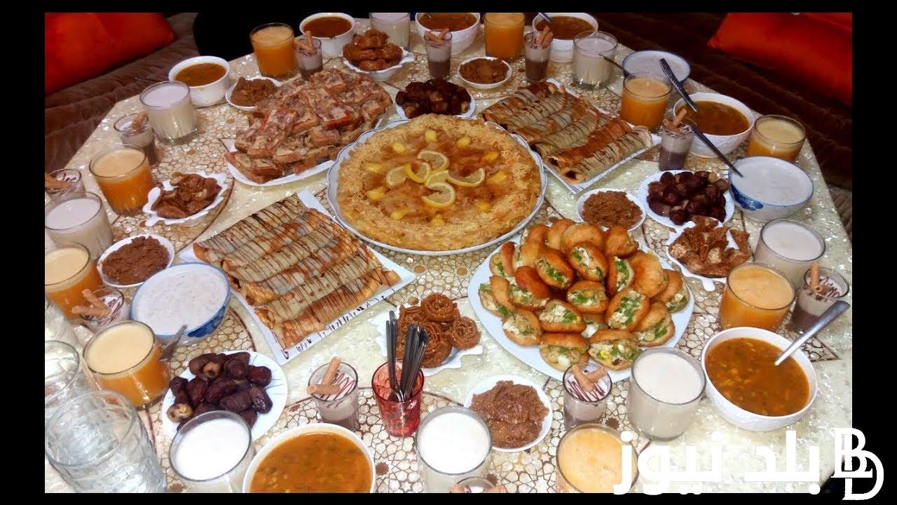 بوفيه افطار رمضان اليوم العاشر 2024 “حلو وحادق ومشروب”
