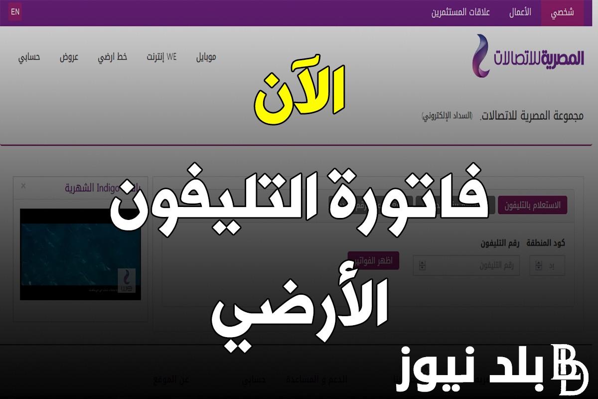 “سدد دلوقتي” فاتورة التليفون الأرضي لشهر أبريل 2024.. رابط الاستعلام عنها وطرق الدفع أونلاين