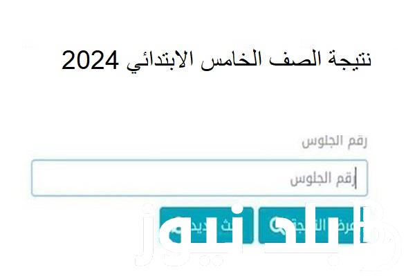 “نـتيجة نت” نتيجة الصف الخامس الابتدائي 2024 الفصل الدراسي الثاني بالاسم ورقم الجلوس