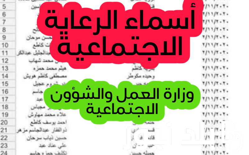 spa.gov.iq تحميل اسماء المشمولين بالرعاية الاجتماعية الوجبة الاخيرة 2024 عبر موقع مظلتي ووزارة العمل