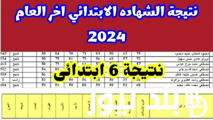 ” الآن مُتاحة بالأسم” نتيجة الصف السادس الابتدائى الترم الثانى2024 عبر بوابة التعليم الاساسي
