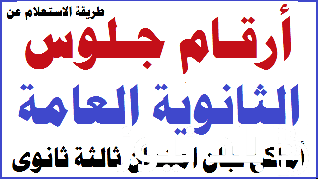 “متاحة الآن” ارقام جلوس الثانوية العامة 2024 عبر موقع وزارة التربية والتعليم