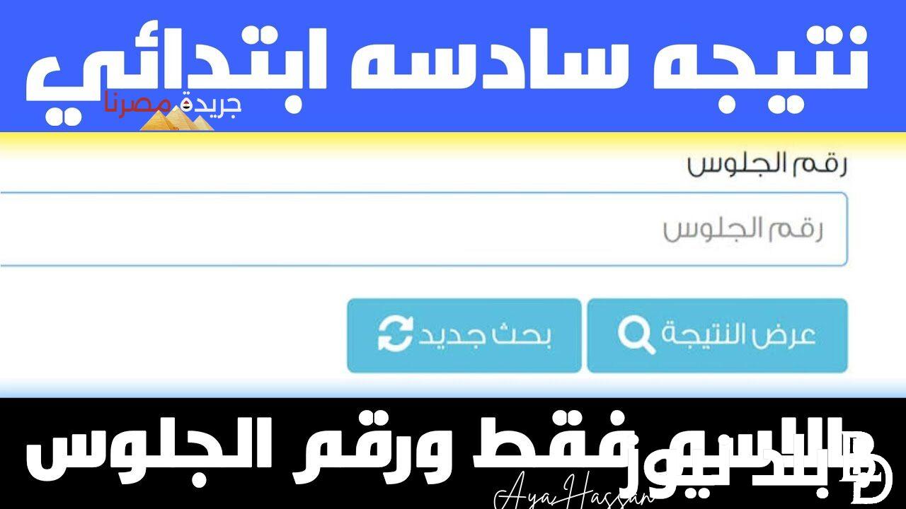 رابط نتيجة الصف السادس الابتدائي برقم الجلوس والاسم الترم الثاني 2024 عبر بوابة التعليم الأساسي