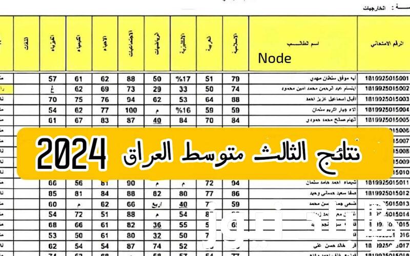 ظهرت هسة.. نتائج الثالث متوسط 2024 الدور الأول pdf موقع نتائجنا results.mlazemna.com