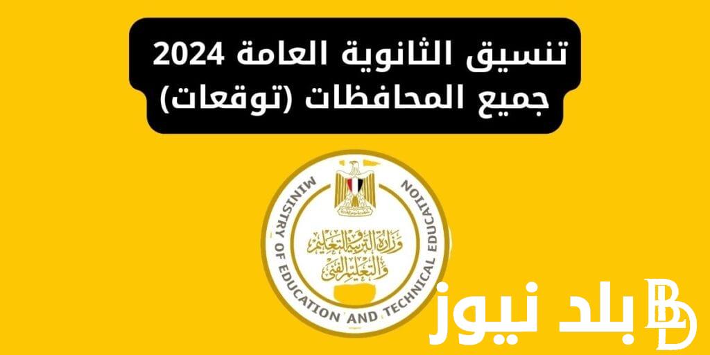 تعرف على درجات تنسيق الثانوية العامة 2024 بجميع المحافظات والأوراق المطلوبة للتقديم