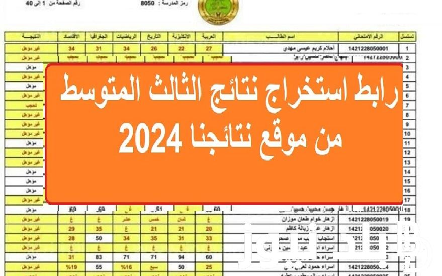 متاحة “PDF”.. رابط استخراج نتائج الثالث المتوسط بالعراق 2024 من موقع results.mlazemna نتائجنا وزارة التربية العراقية برابط شغال