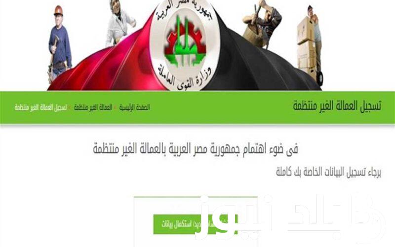 “برابط مُباشر” التسجيل في منحة العمالة غير المنتظمة 2024 للحصول علي منحة 1000 جنيه من القوى العاملة عبر manpower.gov.eg