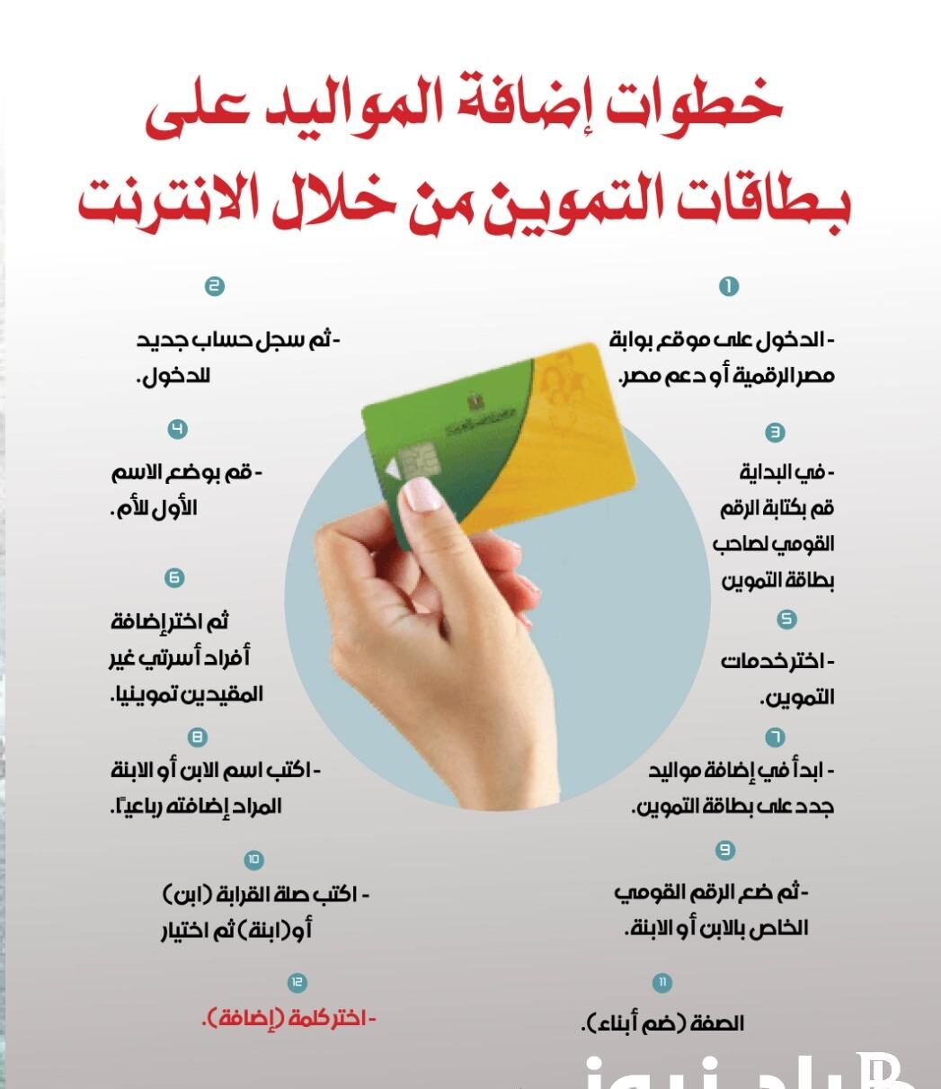 بالخطوات: اضافة المواليد الى بطاقة التموين 2024 عبر رابط منصة بوابة مصر الرقمية لإضافة المواليد الجدد