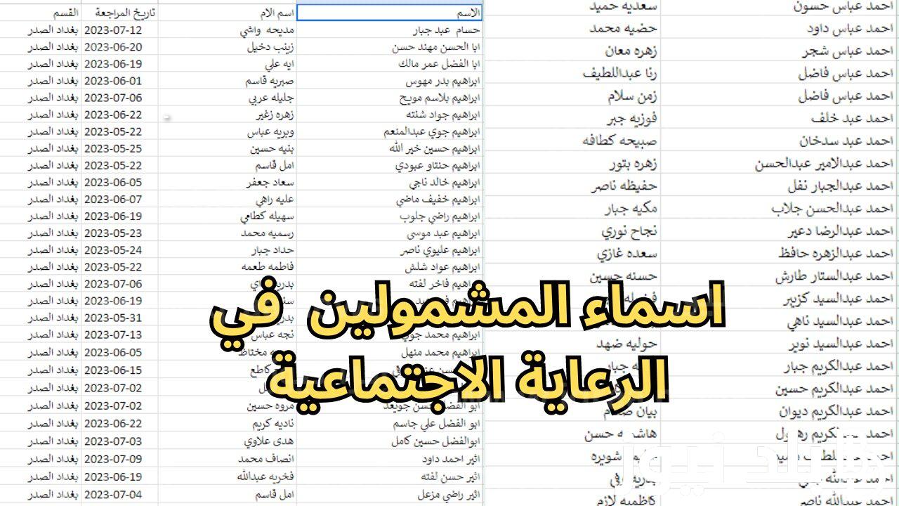 “كشوفات الاسماء” هل تم اعلان اسماء الوجبة السابعة من المشمولين بالرعاية الاجتماعية وشروط الاستفادة من البرنامج