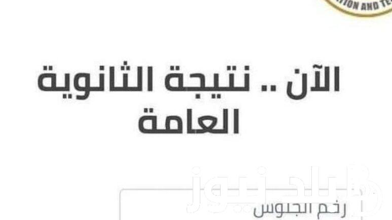 رابط moe.gov.eg للاستخراج نتيجة الثانوية العامة 2024 دور اول من موقع وزارة التربية والتعليم ادبي وعلمي