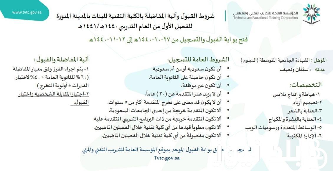 تخصصات الكلية التقنية 1446 للبنين والبنات ورابط التقديم عليها من خلال بوابة قبولي