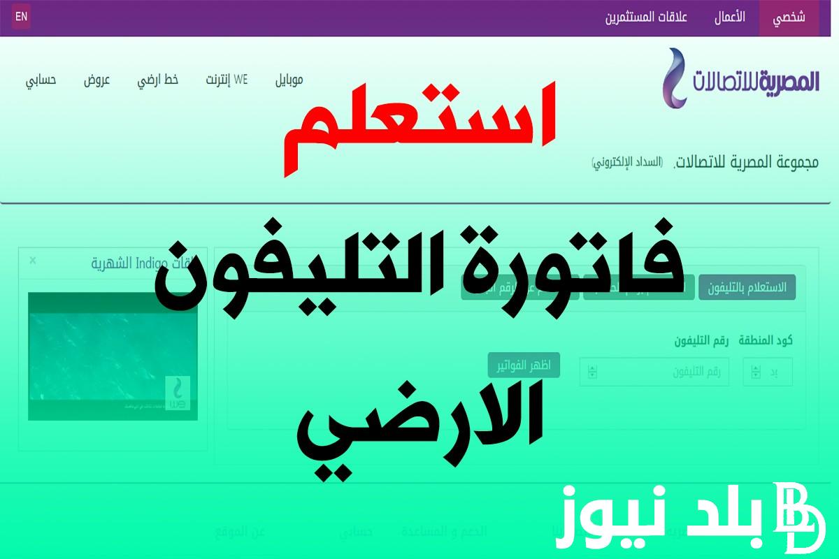 “إعرف فاتورتك قبل الغرامه” .. خدمة الإستعلام عن فاتورة التليفون الأرضي عبر الرابط الإلكتروني لشركة المصريه للإتصالات