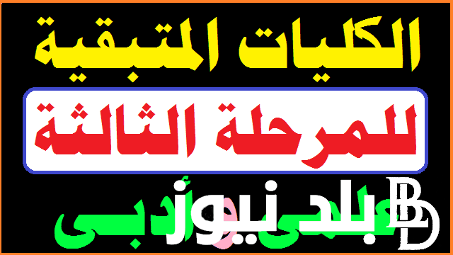 “تسويق وتجارة إلكترونية بالمعادي” الكليات المتبقيه للمرحله الثالثه ومؤشرات تنسيق الكليات المتبقيه علمي وأدبي