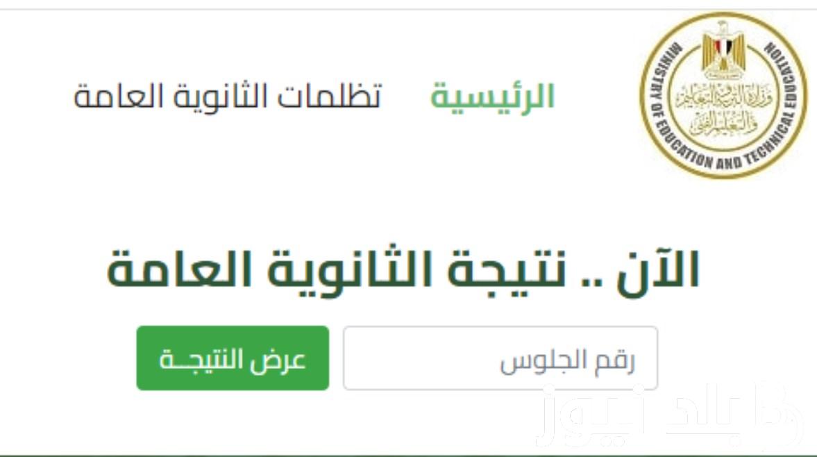 لينك نتيجه الثانوية العامة الدور الثاني 2024 برقم الجلوس عبر موقع وزارة التربية والتعليم فور إعلانها