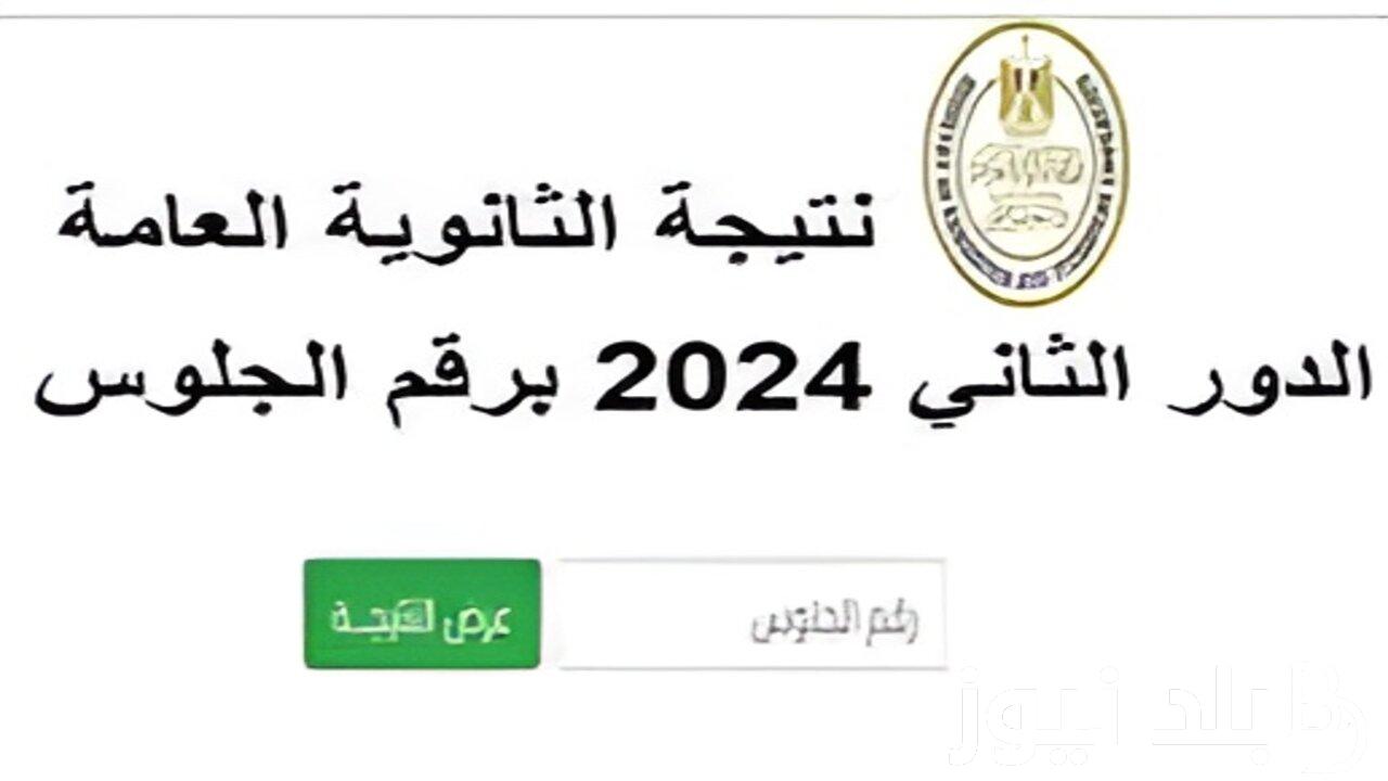 موقع وزارة التربية والتعليم نتيجه الثانوية العامة الدور الثاني 2024 برقم الجلوس برابط مباشر الآن