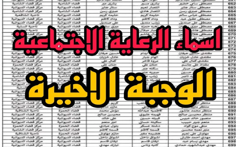 اسماء الرعاية الاجتماعية الوجبة الأخيرة عبر رابط منصة مظلتي وشروط الحصول على الرعاية الاجتماعية الوجبة الأخيرة 2024